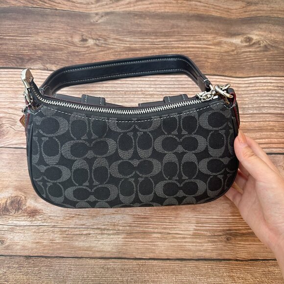 COACH Black Cowboy Underarm Bag Single Shoulder Cross Bag - Picture 10 of 13